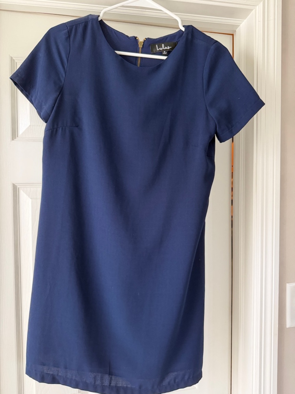 Lulu's Navy Blue Short Sleeve Mini Dress